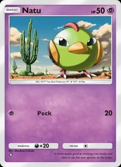 Natu card in English