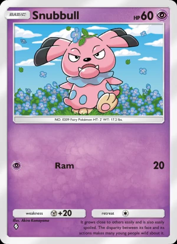 Snubbull card in English
