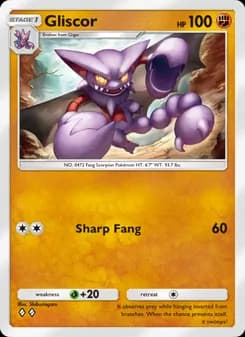 Gliscor card in English
