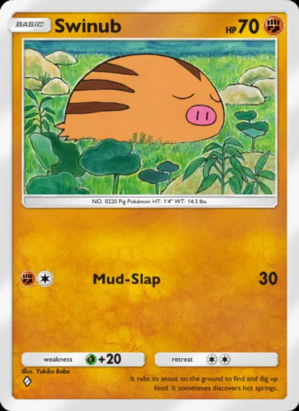 Swinub card in English