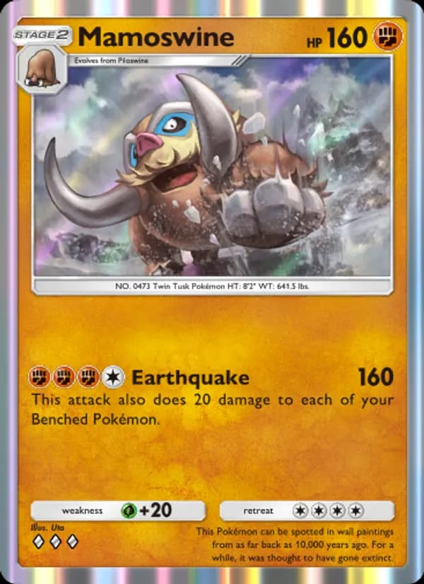 Mamoswine card in English