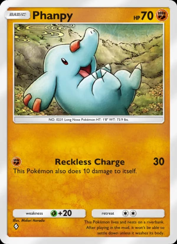 Phanpy card in English
