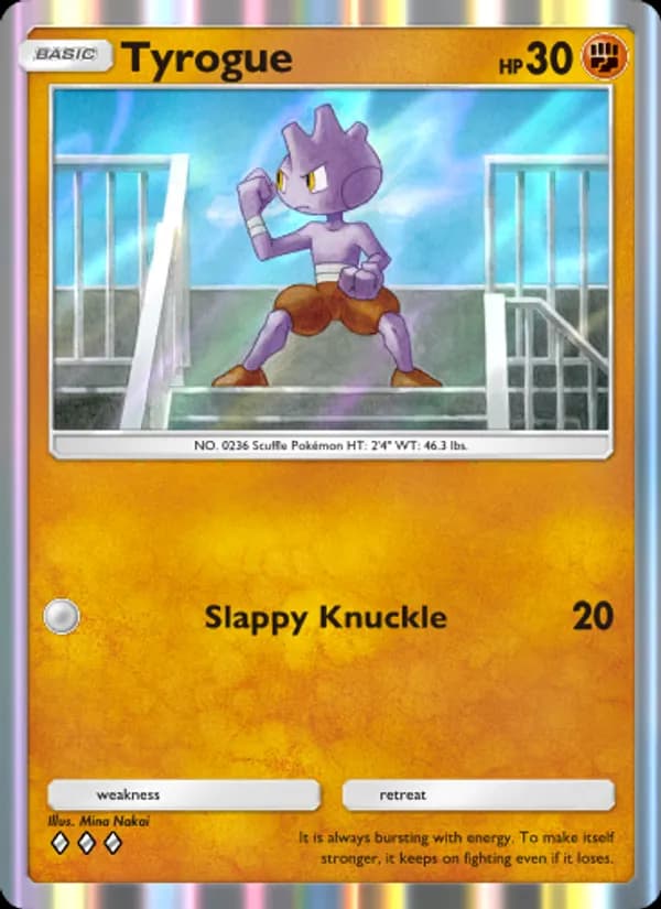 Tyrogue card in English