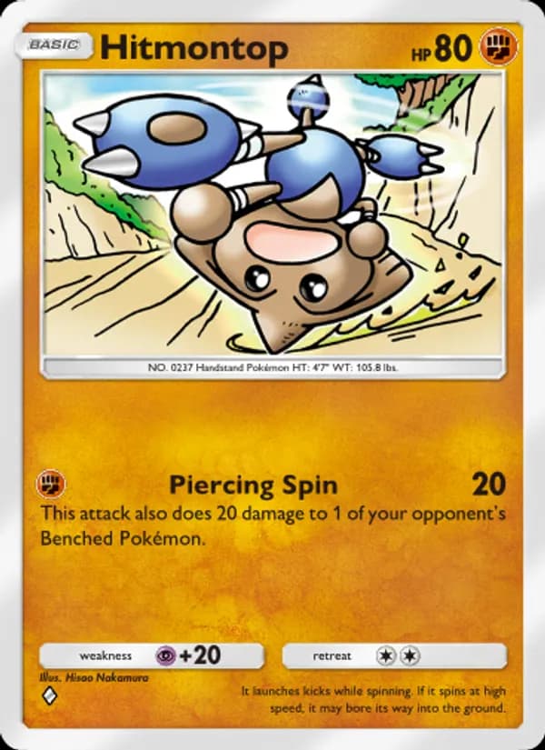Hitmontop card in English