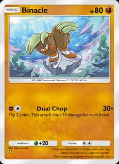 Binacle card in English