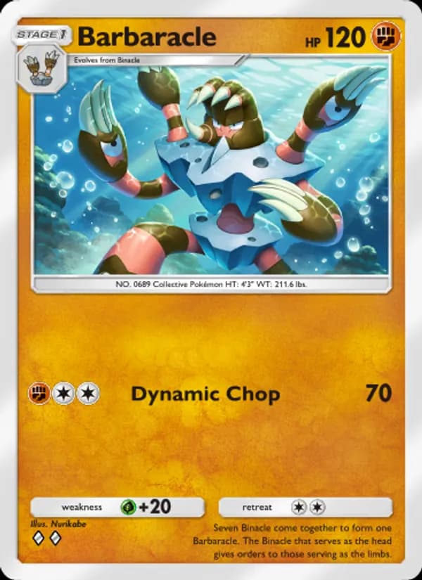 Barbaracle card in English