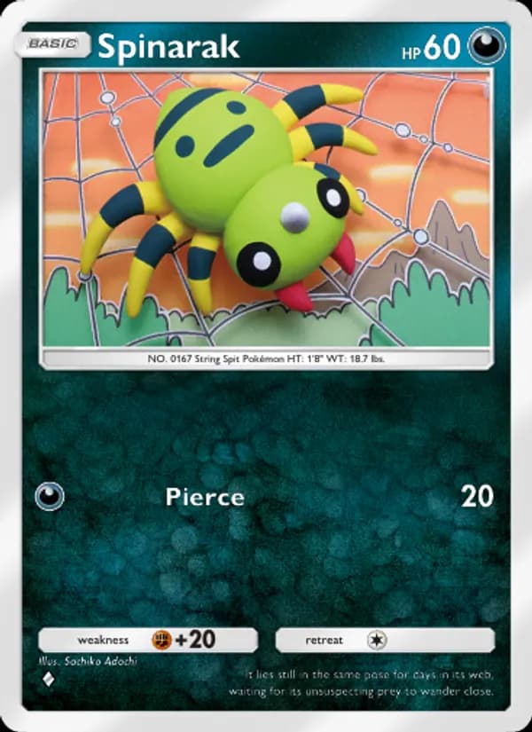 Spinarak card in English