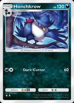 Honchkrow card in English
