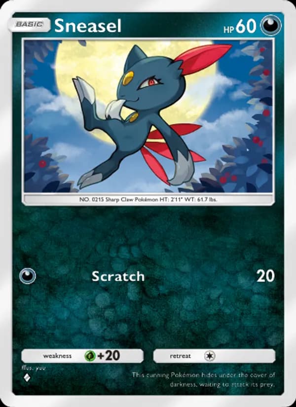 Sneasel card in English