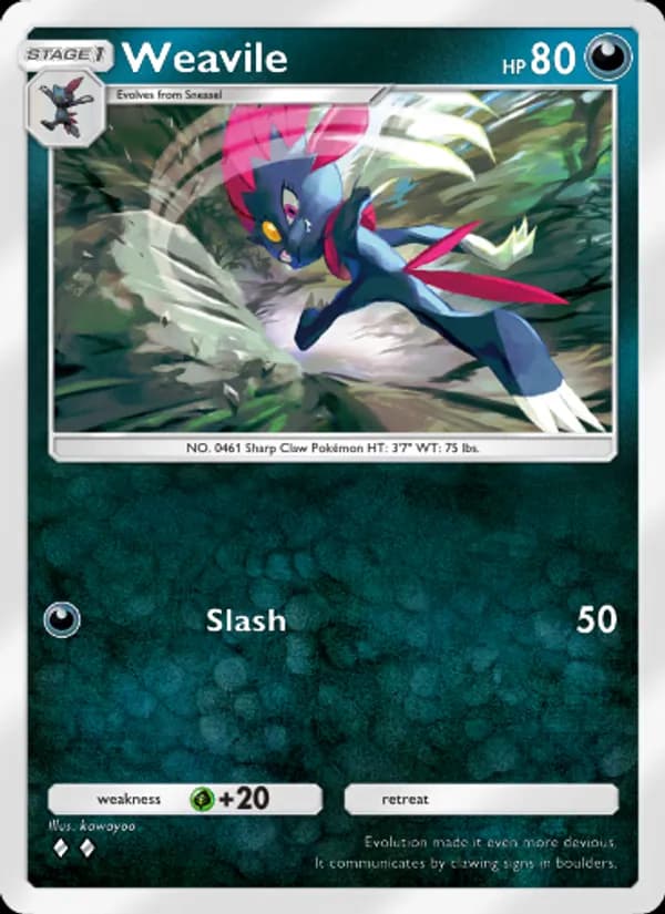 Weavile card in English