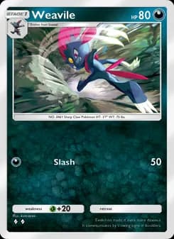 Weavile card in English