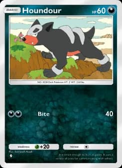 Houndour card in English