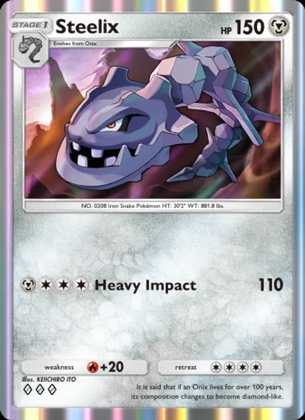 Steelix card in English
