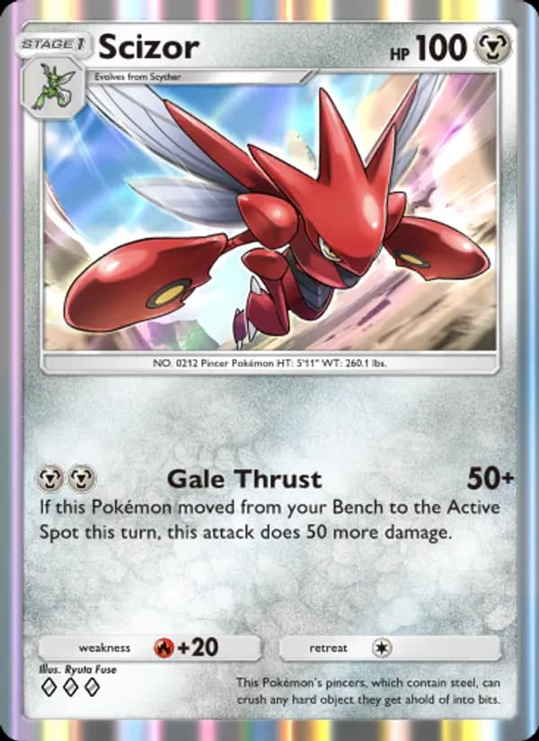 Scizor card in English