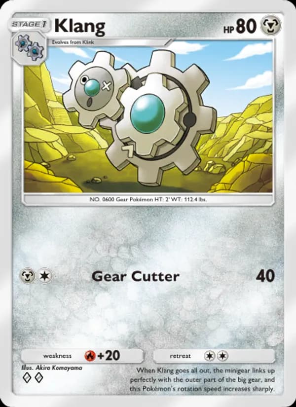 Klang card in English