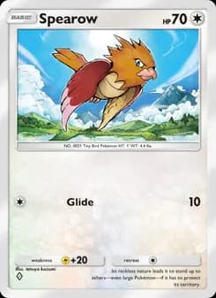 Spearow card in English