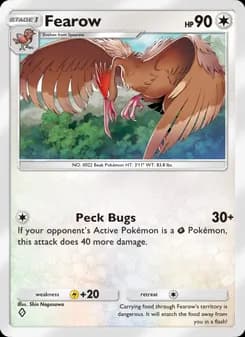 Fearow card in English