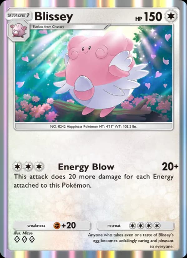 Blissey card in English