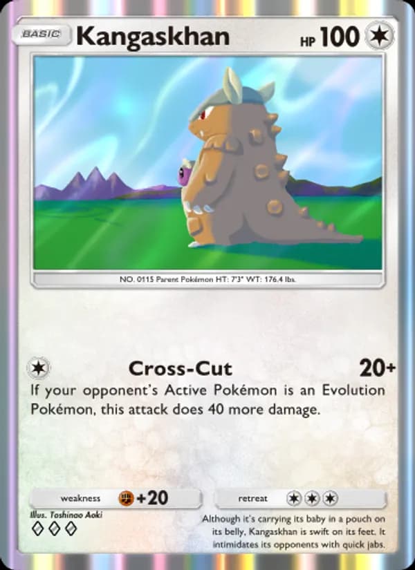 Kangaskhan card in English