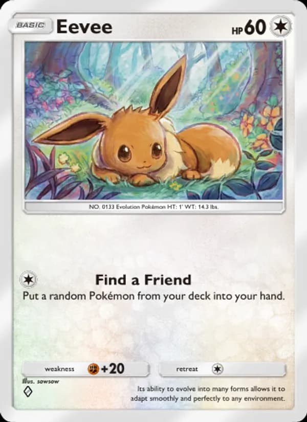 Eevee card in English