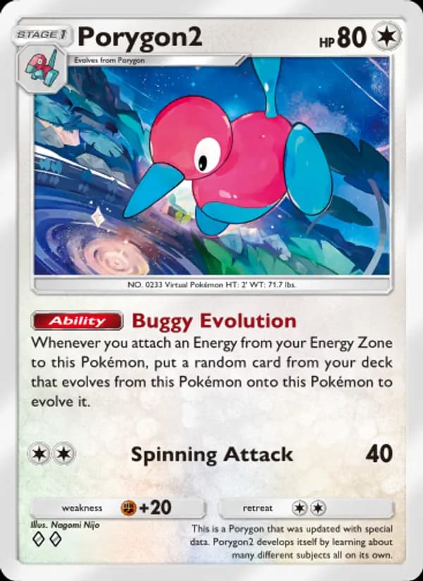 Porygon2 card in English
