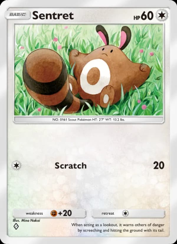 Sentret card in English