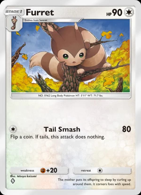 Furret card in English