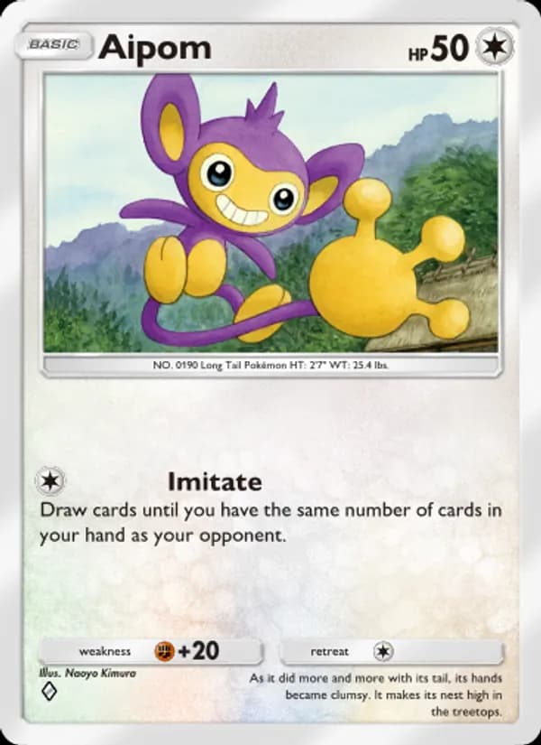 Aipom card in English