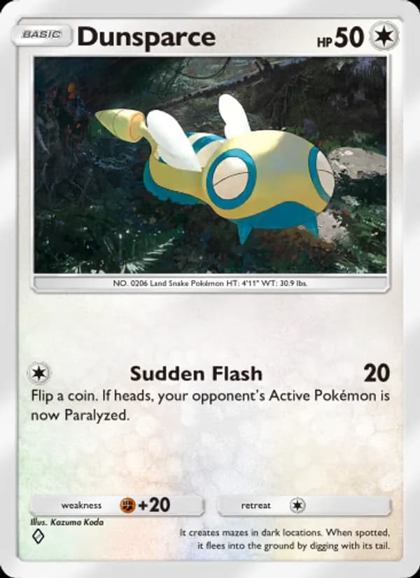 Dunsparce card in English