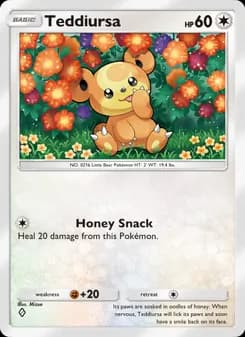 Teddiursa card in English