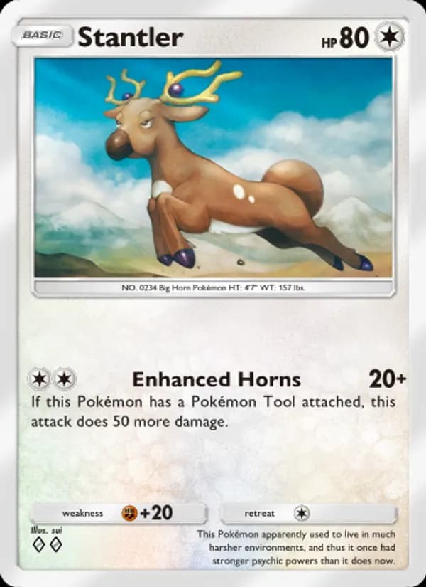 Stantler card in English