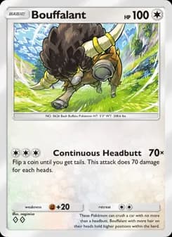Bouffalant card in English