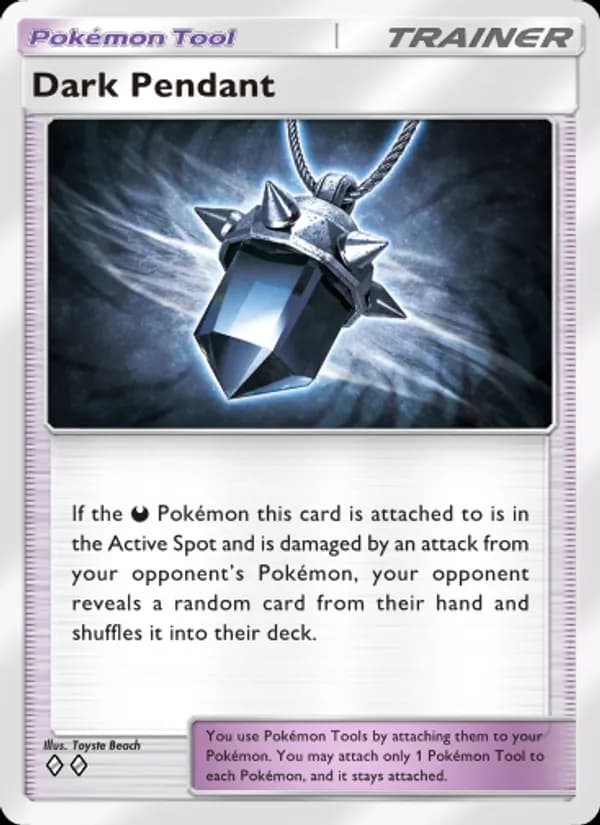 Dark Pendant card in English