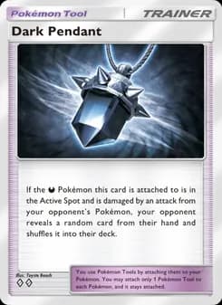 Dark Pendant card in English