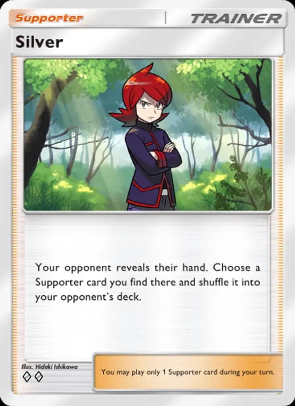 Silver card in English