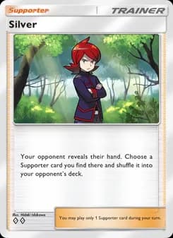 Silver card in English