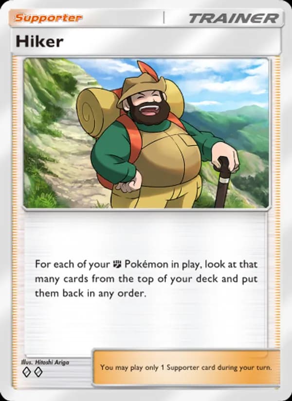 Hiker card in English
