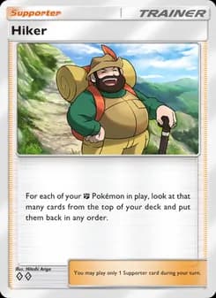 Hiker card in English