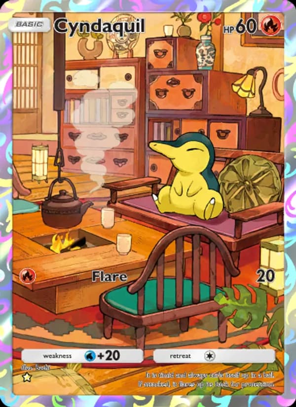 Cyndaquil card in English