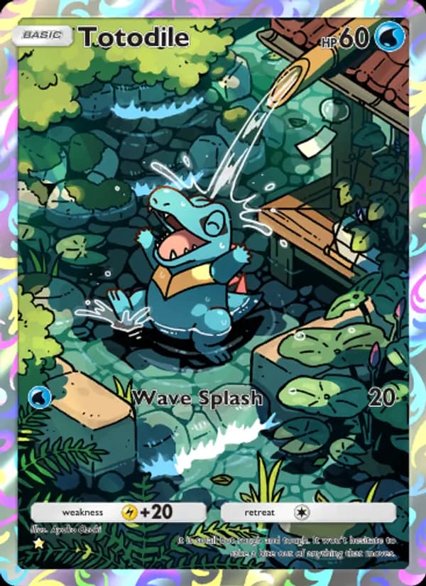 Totodile card in English
