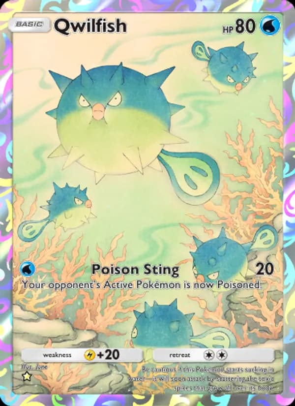 Qwilfish card in English
