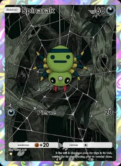 Spinarak card in English