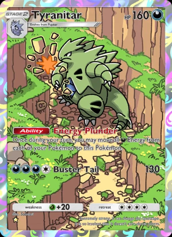 Tyranitar card in English