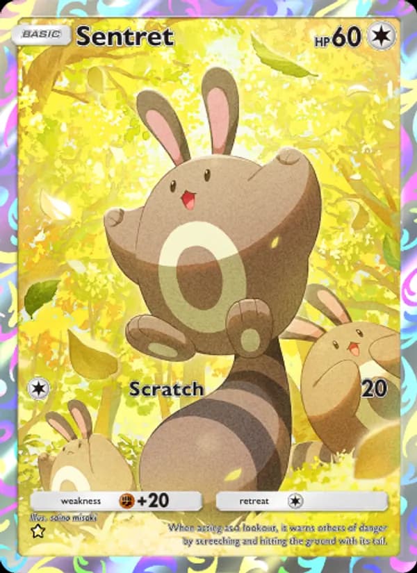 Sentret card in English