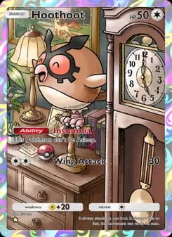 Hoothoot card in English
