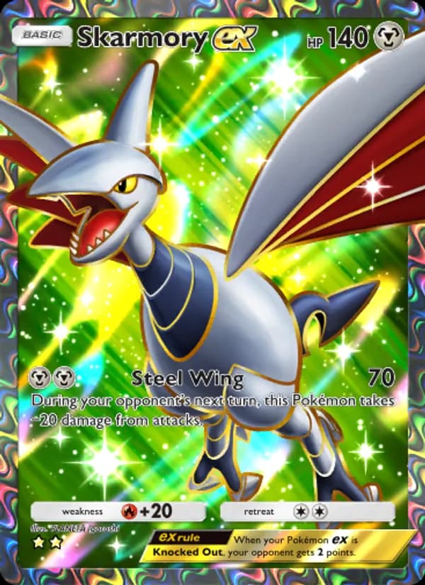 Skarmory ex card in English