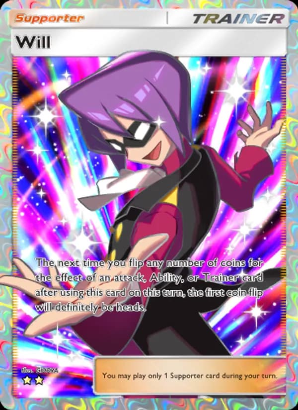 Will card in English