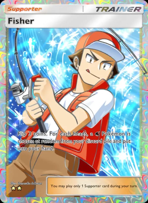 Fisher card in English