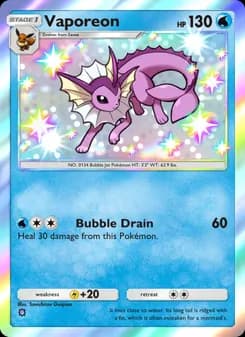 Vaporeon card in English