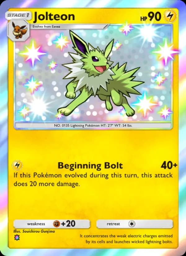 Jolteon card in English